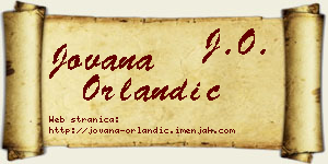 Jovana Orlandić vizit kartica